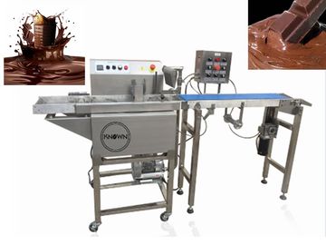 380V Chocolate Bar Production Line / Commercial Hot Chocolate Coating Machine